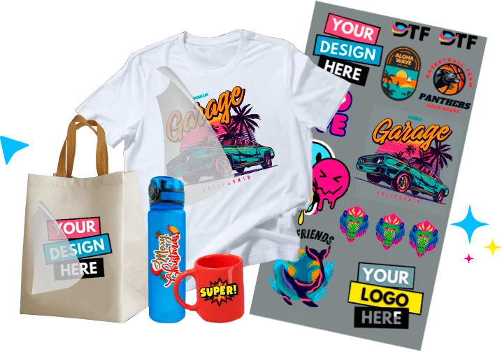 Vibrant Custom DTF Transfers